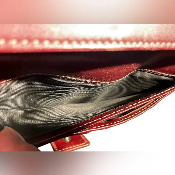 Authentic Gucci - Guccissima Maroon/Brick double snap long leather wallet - Picture 10 of 11